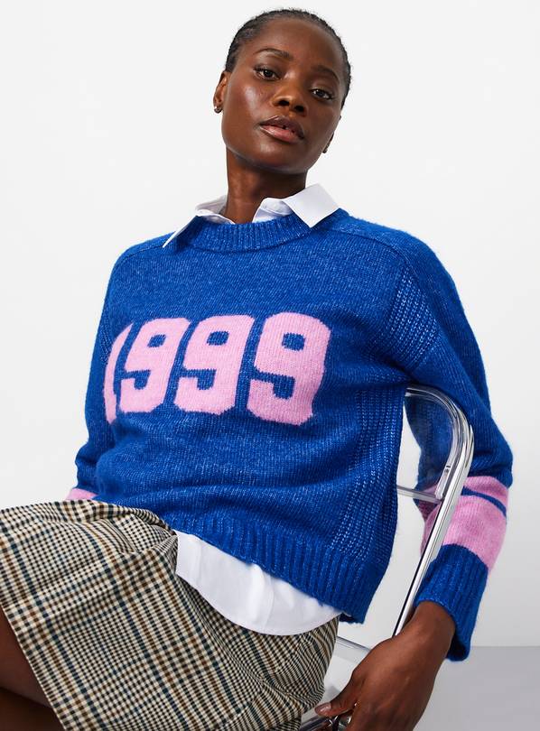 Blue 1999 Slogan Jumper L